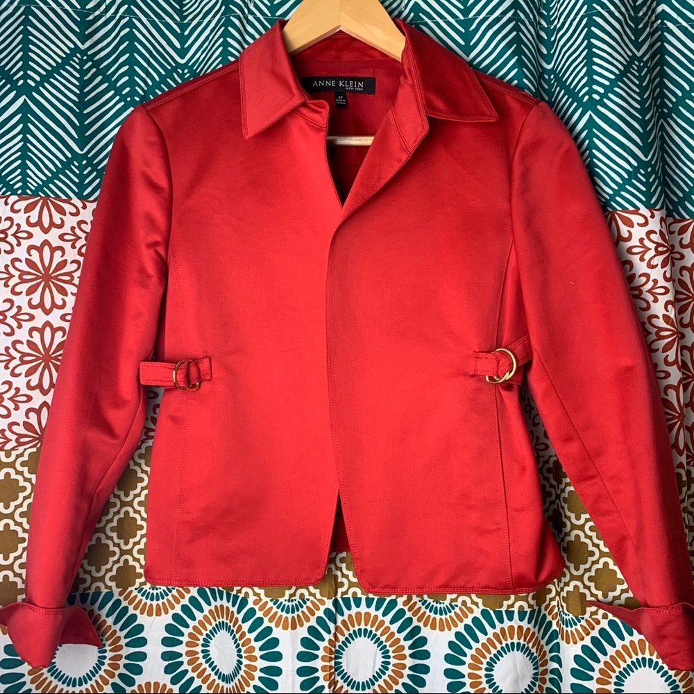 Y2K Anne Klein NY Red Blazer